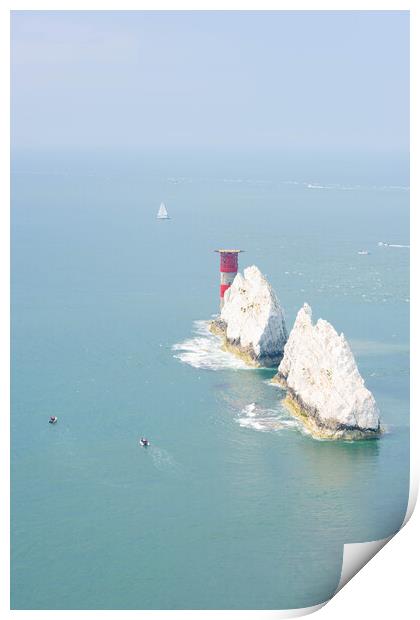 The Needles, Isle of Wight Print by Graham Custance