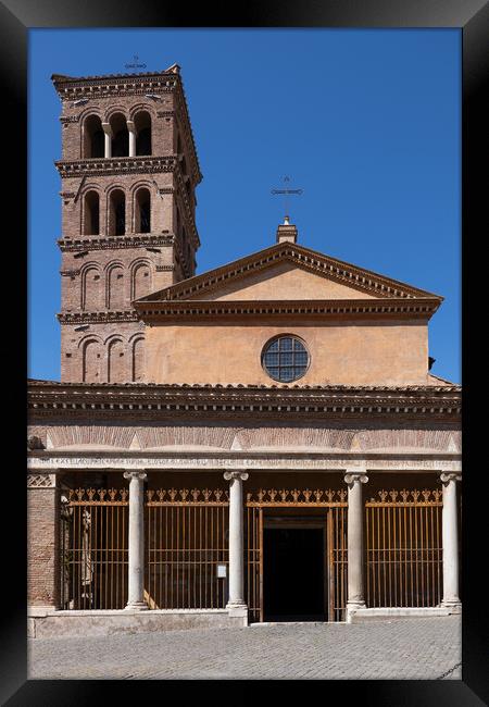 Basilica of San Giorgio in Velabro in Rome Framed Print by Artur Bogacki