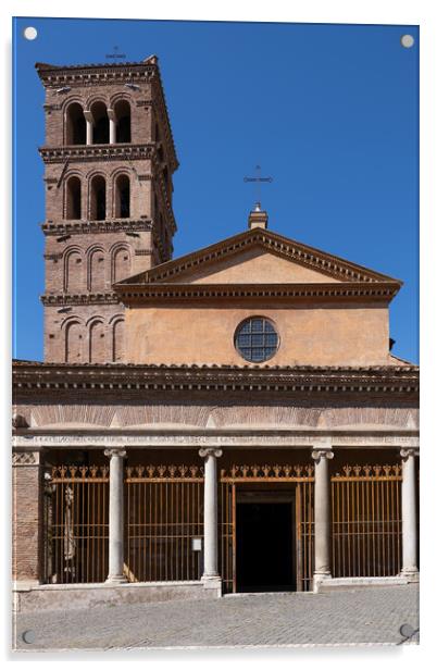 Basilica of San Giorgio in Velabro in Rome Acrylic by Artur Bogacki