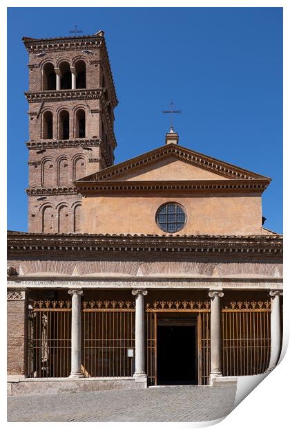 Basilica of San Giorgio in Velabro in Rome Print by Artur Bogacki