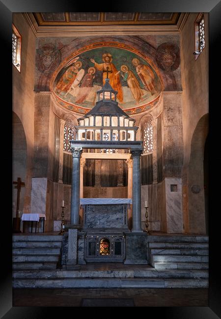 Basilica of San Giorgio in Velabro Altar Framed Print by Artur Bogacki