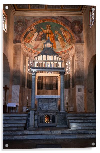 Basilica of San Giorgio in Velabro Altar Acrylic by Artur Bogacki