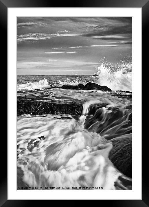 Dunbar Sea Waves Framed Mounted Print by Keith Thorburn EFIAP/b