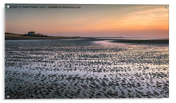 Sunset On Brancaster Beach  Acrylic by David Powley