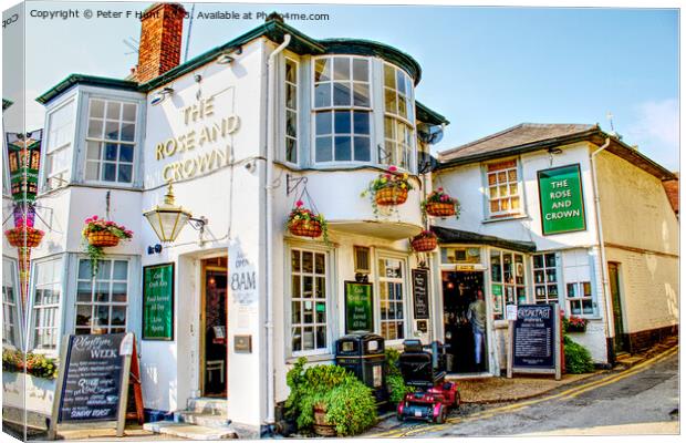 The Rose And Crown Wivenhoe Canvas Print by Peter F Hunt