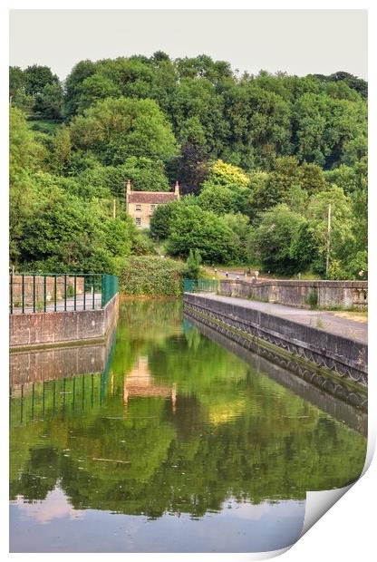 Avoncliff Aqueduct  in full reflections  Print by Tony lopez