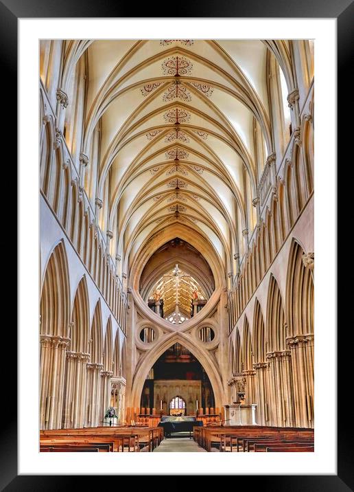Wells cathedral  Framed Mounted Print by Tony lopez