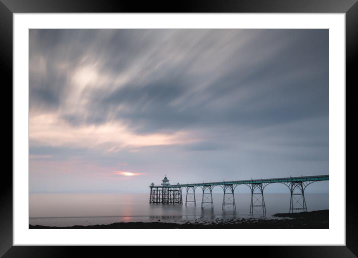 Clevedon Pier Framed Mounted Print by Mark Jones