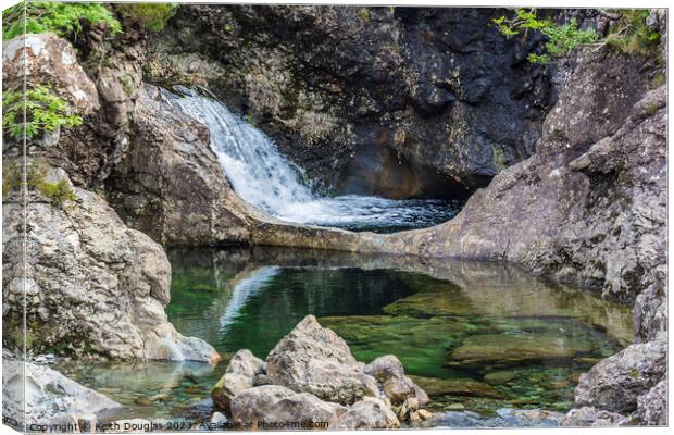 Reflections in the Fairy Pools Canvas Print by Keith Douglas