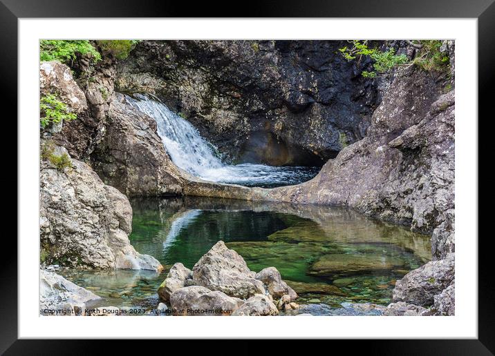 Reflections in the Fairy Pools Framed Mounted Print by Keith Douglas