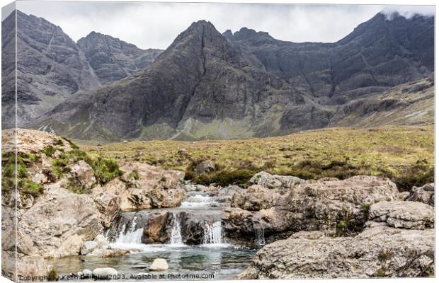 Waterfalls at the Fairy Pools, Skye, Scotland Canvas Print by Keith Douglas