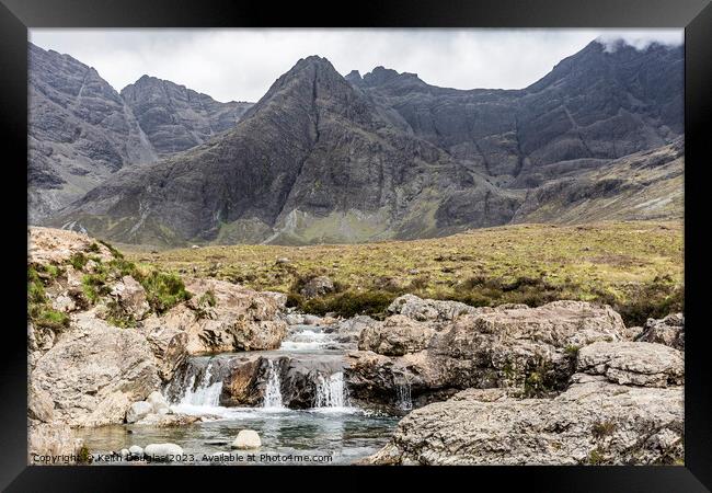 Waterfalls at the Fairy Pools, Skye, Scotland Framed Print by Keith Douglas