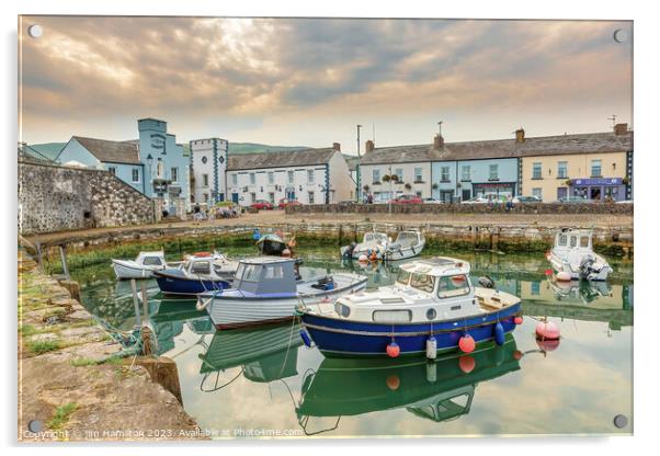 Serene harbor in Northern Ireland Acrylic by jim Hamilton