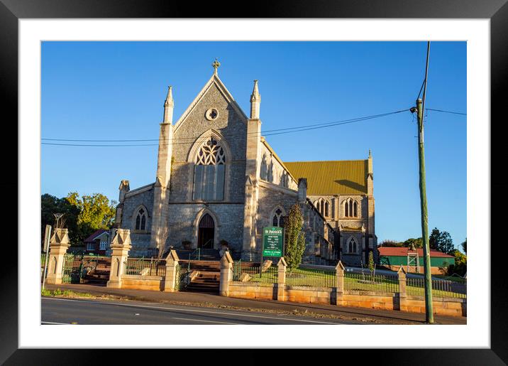Toowoomba Catholic Cathedral of St Patrick Framed Mounted Print by Antonio Ribeiro