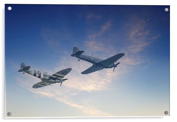 Battle of Britain Memorial Flight 02 Acrylic by Glen Allen