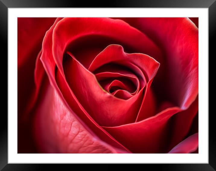 The Red Rose Framed Mounted Print by Steve Smith