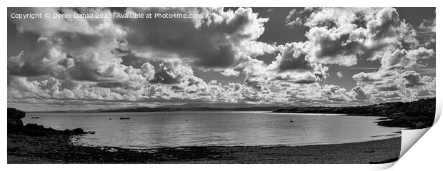 Moelfre Beach (Panoramic) Print by Derek Daniel