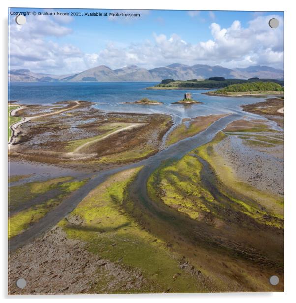 Castle Stalker elevated view Acrylic by Graham Moore