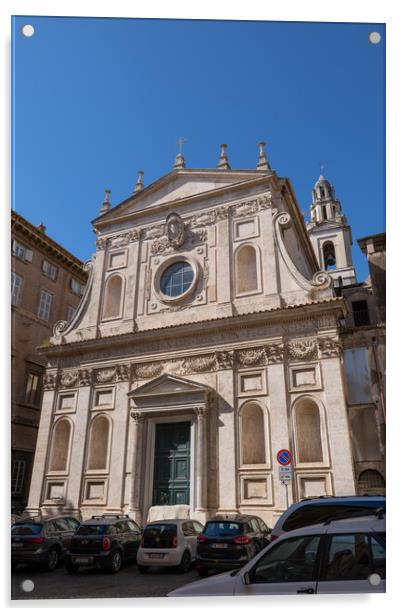Santa Caterina dei Funari Church in Rome Acrylic by Artur Bogacki