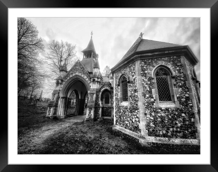 Rosary Cemetery Church, Norwich Framed Mounted Print by Chris Spalton