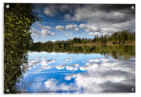 "Ethereal Reflections: A Captivating Glimpse" Acrylic by Ken Oliver