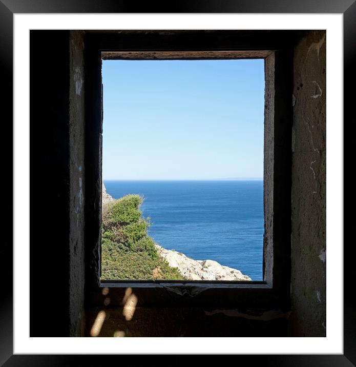 Portugal ocean view window  Framed Mounted Print by Lensw0rld 