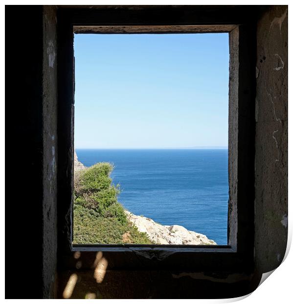 Portugal ocean view window  Print by Lensw0rld 
