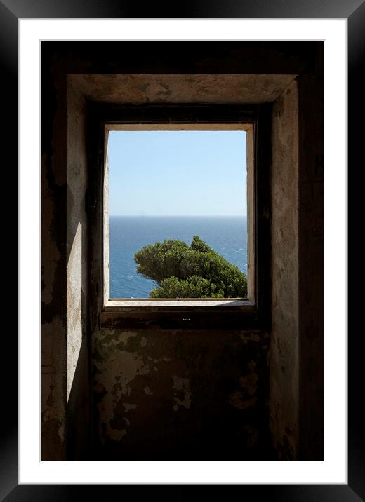 Portugal ocean view window  Framed Mounted Print by Lensw0rld 