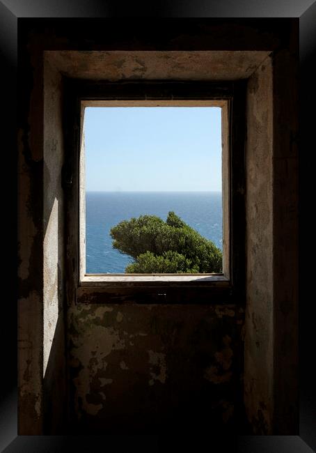 Portugal ocean view window  Framed Print by Lensw0rld 