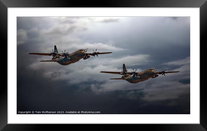 The Mighty Hercules C-130 Framed Mounted Print by Tom McPherson