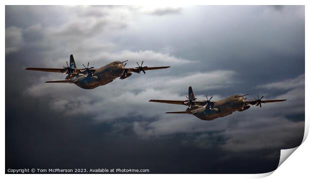 The Mighty Hercules C-130 Print by Tom McPherson
