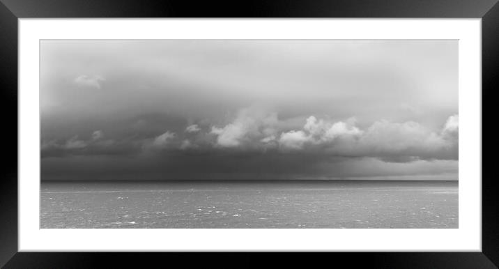 Low Clouds over the Sea at Morwenstowe, Devon, UK Framed Mounted Print by Kevin Howchin