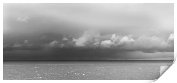 Low Clouds over the Sea at Morwenstowe, Devon, UK Print by Kevin Howchin