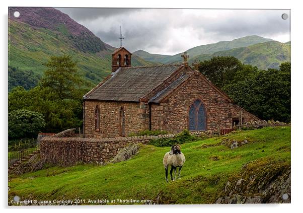 St James, Buttermere Acrylic by Jason Connolly