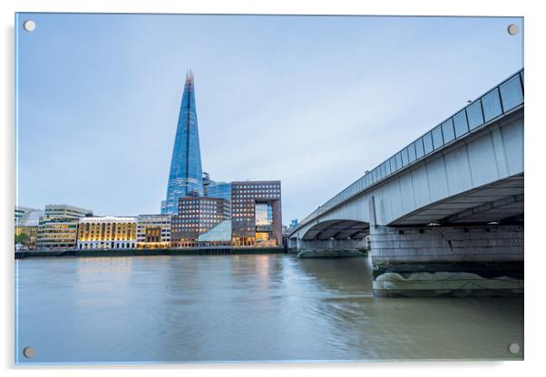 London Bridge leads towards The Shard Acrylic by Jason Wells