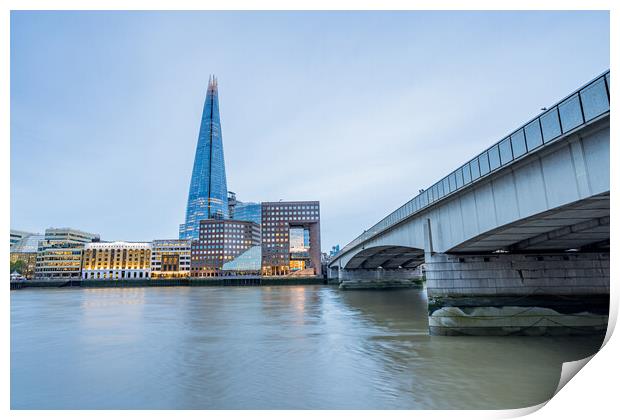 London Bridge leads towards The Shard Print by Jason Wells