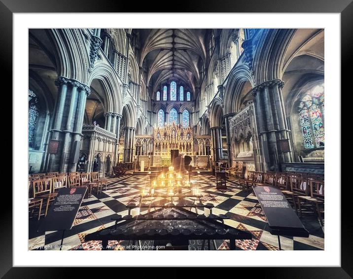 Interior of Ely Cathedral Framed Mounted Print by Chris Spalton