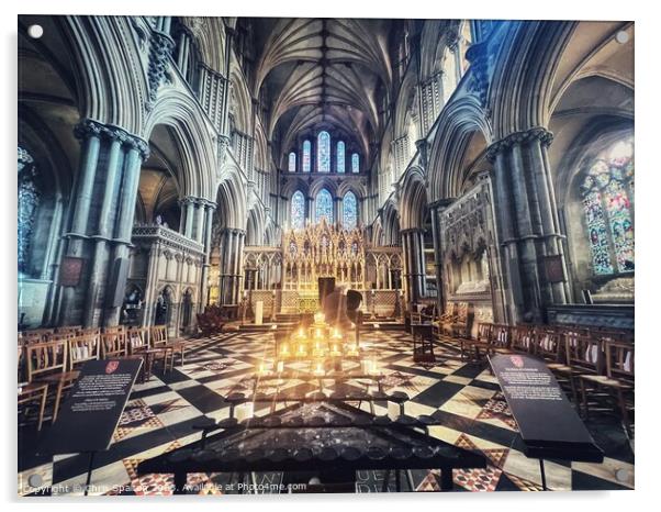Interior of Ely Cathedral Acrylic by Chris Spalton