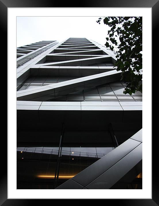 Heron Tower Framed Mounted Print by andy green