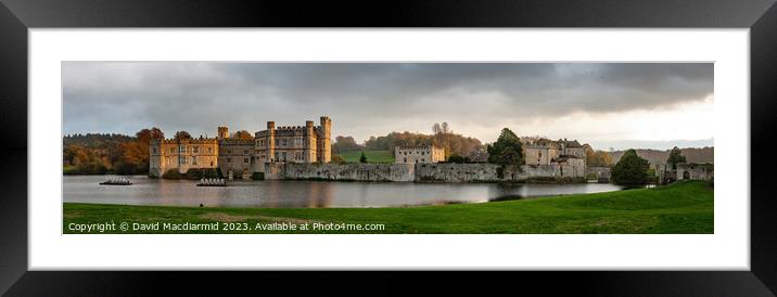 Leeds Castle, Kent Panorama Framed Mounted Print by David Macdiarmid