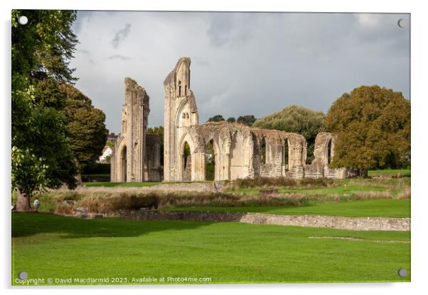 Glastonbury Abbey Acrylic by David Macdiarmid