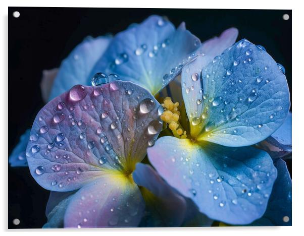 Hydrangea Close Up Acrylic by Steve Smith