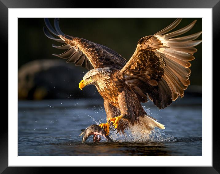 White Tailed Eagle Framed Mounted Print by Steve Smith