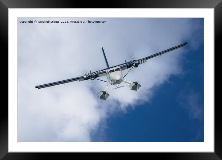 Cloud-Soaring Seaplane Framed Mounted Print by rawshutterbug 