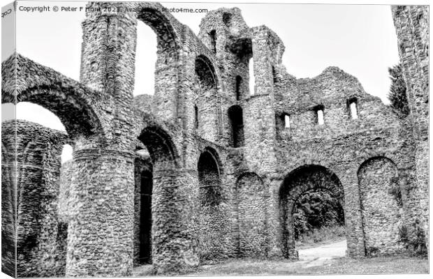 St Botolph's Priory Colchester Canvas Print by Peter F Hunt