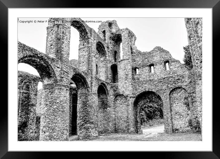 St Botolph's Priory Colchester Framed Mounted Print by Peter F Hunt