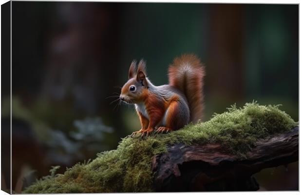 The Red Squirrel (Sciurus vulgaris)   Canvas Print by Picture Wizard
