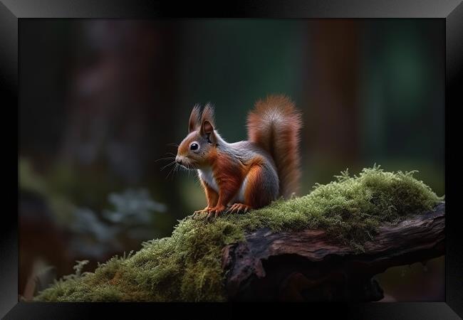 The Red Squirrel (Sciurus vulgaris)   Framed Print by Picture Wizard