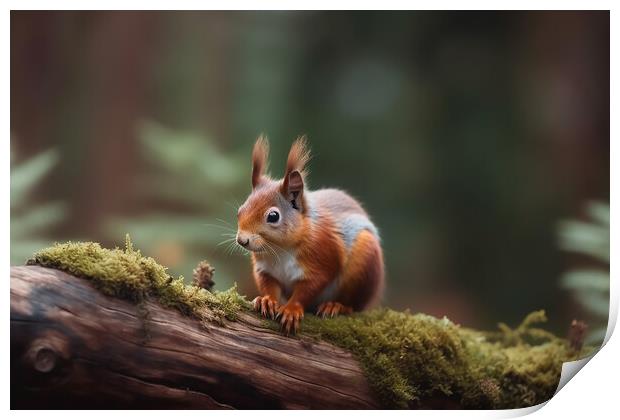 The Red Squirrel (Sciurus vulgaris)  Print by Picture Wizard