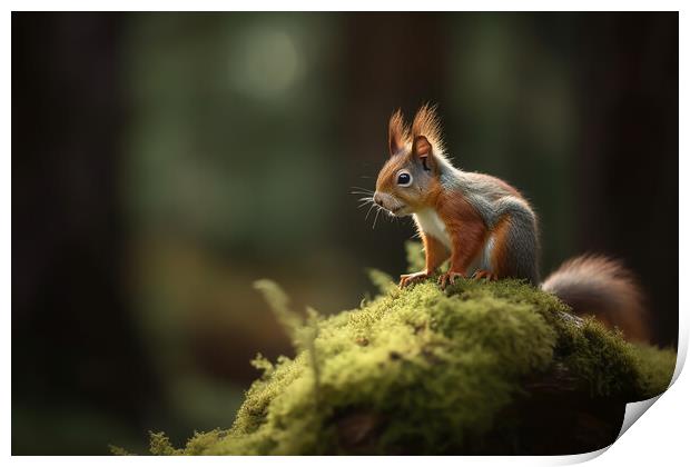 The Red Squirrel (Sciurus vulgaris)  Print by Picture Wizard